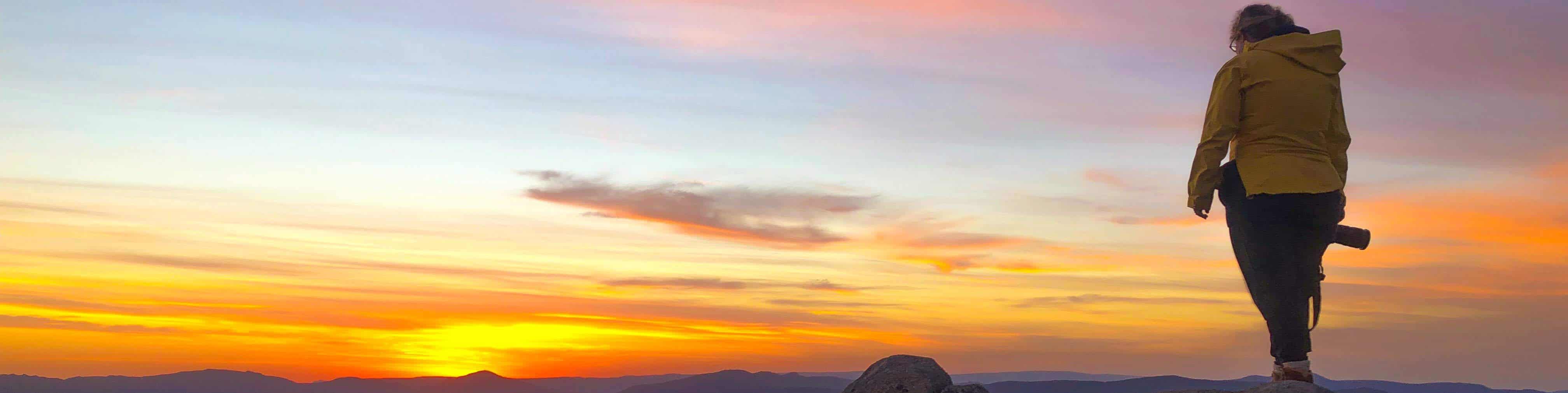 Mt Buller walk hike winter sunset