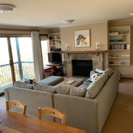 Open plan living and dining with magnificent views