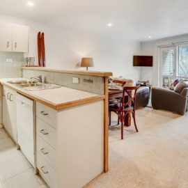 Living and kitchen areas